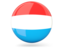 Luxembourg. Glossy round icon. Download icon.