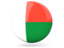 Madagascar. Glossy round icon. Download icon.