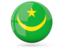 Mauritania. Glossy round icon. Download icon.