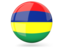 Mauritius. Glossy round icon. Download icon.