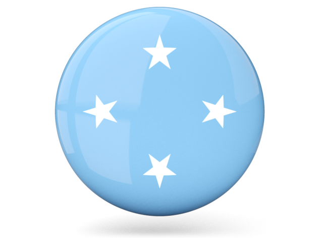 Glossy round icon. Download flag icon of Micronesia at PNG format