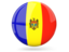 Moldova. Glossy round icon. Download icon.