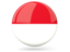 Monaco. Glossy round icon. Download icon.