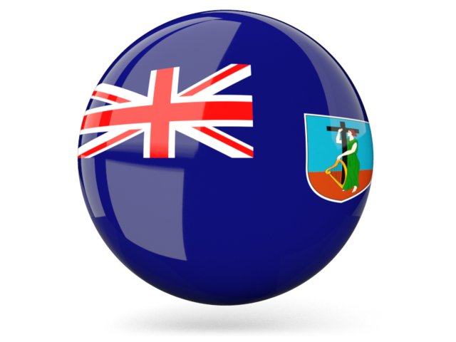 Glossy round icon. Download flag icon of Montserrat at PNG format