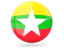 Myanmar. Glossy round icon. Download icon.