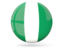 Nigeria. Glossy round icon. Download icon.