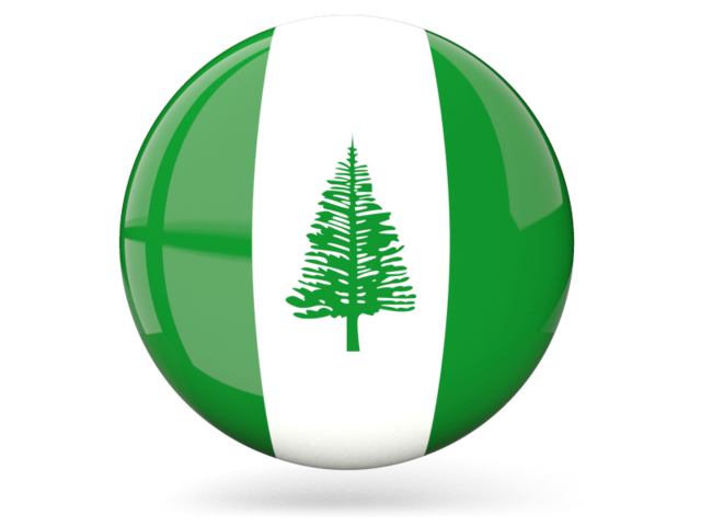 Glossy round icon. Download flag icon of Norfolk Island at PNG format