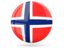 Norway. Glossy round icon. Download icon.