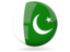 Pakistan. Glossy round icon. Download icon.