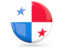 Panama. Glossy round icon. Download icon.