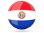 Paraguay. Glossy round icon. Download icon.