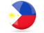 Philippines. Glossy round icon. Download icon.