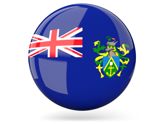 Glossy round icon. Download flag icon of Pitcairn Islands at PNG format