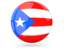 Пуэрто-Рико. Глянцевая круглая иконка. Скачать иллюстрацию.