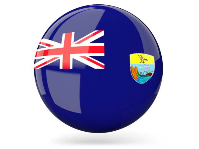 Glossy round icon. Download flag icon of Saint Helena at PNG format