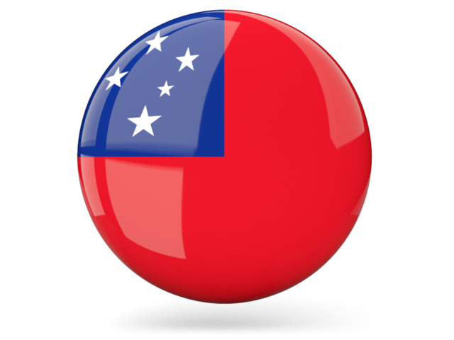 Glossy round icon. Download flag icon of Samoa at PNG format