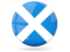 Шотландия. Глянцевая круглая иконка. Скачать иллюстрацию.