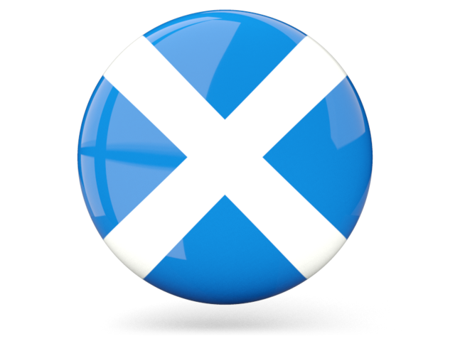 Glossy round icon. Download flag icon of Scotland at PNG format