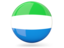 Sierra Leone. Glossy round icon. Download icon.