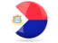 Sint Maarten. Glossy round icon. Download icon.