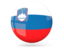 Slovenia. Glossy round icon. Download icon.