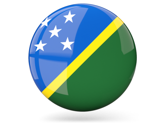 Глянцевая круглая иконка. Скачать флаг. Соломоновы Острова