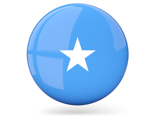Glossy round icon. Download flag icon of Somalia at PNG format