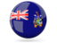 South Georgia and the South Sandwich Islands. Glossy round icon. Download icon.