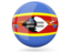 Swaziland. Glossy round icon. Download icon.