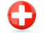 Switzerland. Glossy round icon. Download icon.