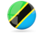 Tanzania. Glossy round icon. Download icon.