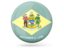 Flag of state of Delaware. Glossy round icon. Download icon