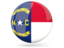 Flag of state of North Carolina. Glossy round icon. Download icon