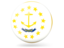 Flag of state of Rhode Island. Glossy round icon. Download icon