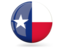 Flag of state of Texas. Glossy round icon. Download icon