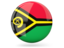 Vanuatu. Glossy round icon. Download icon.