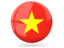 Vietnam. Glossy round icon. Download icon.