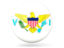 Virgin Islands of the United States. Glossy round icon. Download icon.