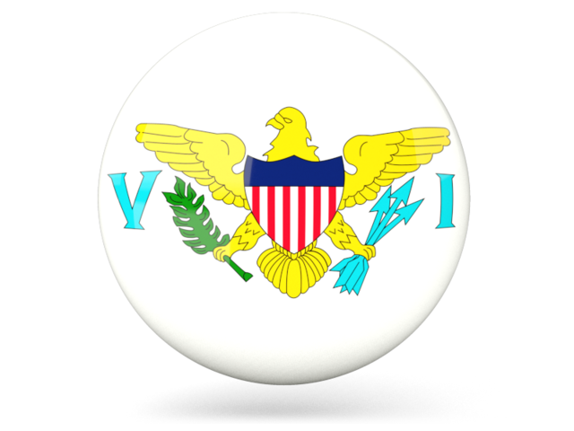 Glossy round icon. Download flag icon of Virgin Islands of the United States at PNG format