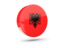 Albania. Glossy round icon 3d. Download icon.