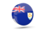 Anguilla. Glossy round icon 3d. Download icon.