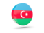 Azerbaijan. Glossy round icon 3d. Download icon.