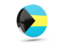 Багамские Острова. Глянцевая круглая 3D иконка. Скачать иконку.
