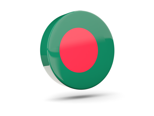 Glossy round icon 3d. Download flag icon of Bangladesh at PNG format