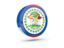 Belize. Glossy round icon 3d. Download icon.