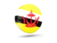 Brunei. Glossy round icon 3d. Download icon.