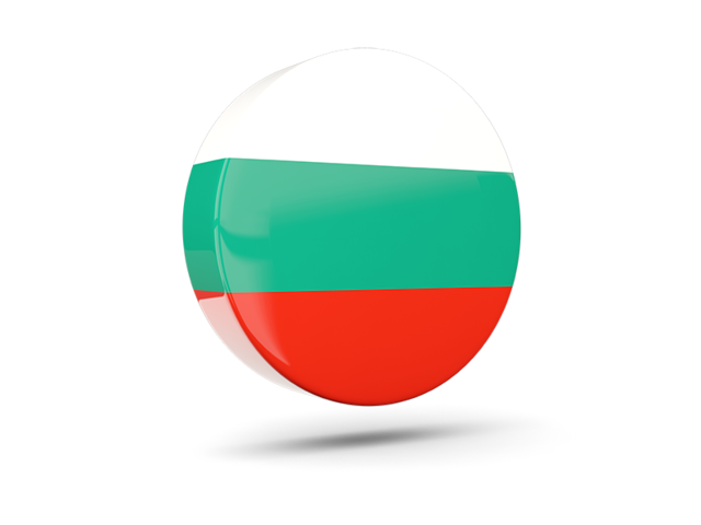 Glossy round icon 3d. Download flag icon of Bulgaria at PNG format