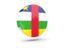 Central African Republic. Glossy round icon 3d. Download icon.