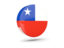 Chile. Glossy round icon 3d. Download icon.