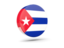 Cuba. Glossy round icon 3d. Download icon.